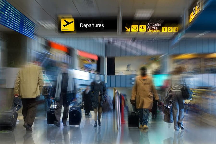 People walking in the airport